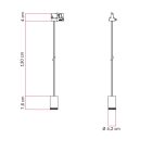 Single spotlight Mini Spotlight GU1d0 for rail