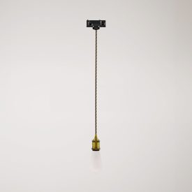 Vintage lamp with braided cable