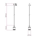 Vintage lamp with braided cable