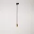 Suspended lamp with satin metal rail cover