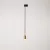 Suspended lamp with satin metal rail cover