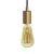 Suspended lamp with textile cable and satin metal details - Made in Italy - Bulb included