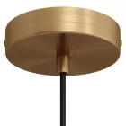 Suspended lamp with textile cable, Tub-E14 lampshade and metal details