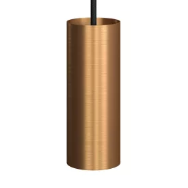   Suspended lamp with textile cable, Tub-E14 lampshade and metal details