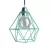 Suspended lamp with textile cable, diamond-shaped lampshade and metal details - Made in Italy - Bulb included