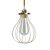 Suspended lamp with textile cable, drop-shaped lampshade and metal details - Made in Italy - Bulb included