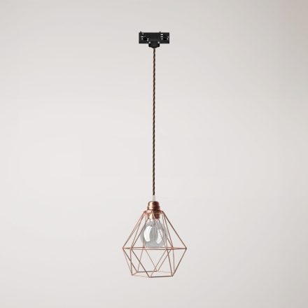 Diamond cage lamp on rail