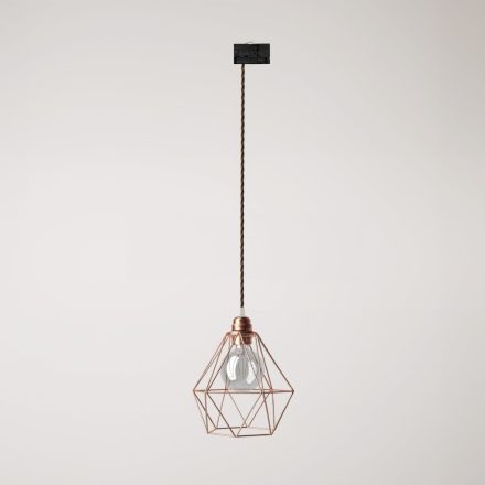 Diamond cage lamp on rail