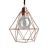 Suspended lamp with textile cable, diamond-shaped lampshade and metal details - Made in Italy - Bulb included