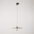 Rail-mounted pendant lamp UFO with double-sided wooden shade