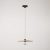 Rail-mounted pendant lamp UFO with double-sided wooden shade