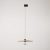 Rail-mounted pendant lamp UFO with double-sided wooden shade