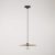 Rail-mounted pendant lamp UFO with double-sided wooden shade