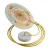  Suspended lamp with textile cable, UFO Pemberly Pond wooden lampshade and metal details - Made in Italy - With bulb
