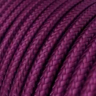  Suspended lamp with textile cable, UFO Pemberly Pond wooden lampshade and metal details - Made in Italy - With bulb