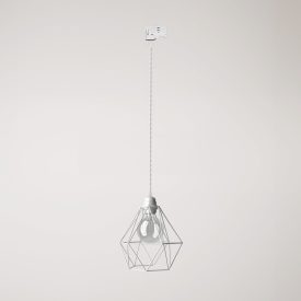 Diamond cage lamp on rail