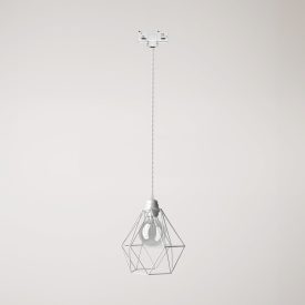 Diamond cage lamp on rail