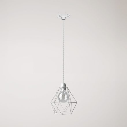 Diamond cage lamp on rail