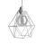 Suspended lamp with textile cable, diamond-shaped lampshade and metal details - Made in Italy - Bulb included