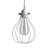 Suspended lamp with textile cable, drop-shaped lampshade and metal details - Made in Italy - Bulb included