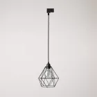Diamond cage lamp on rail
