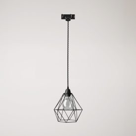 Diamond cage lamp on rail