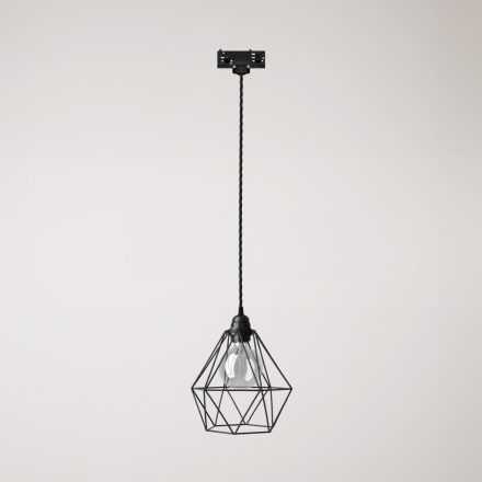 Diamond cage lamp on rail