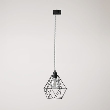 Diamond cage lamp on rail