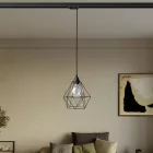 Diamond cage lamp on rail