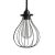 Hanging lamp with textile cable, Drop cage lampshade and metal details - Made in Italy - Bulb included