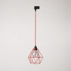 Diamond cage lamp on rail
