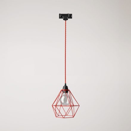 Diamond cage lamp on rail