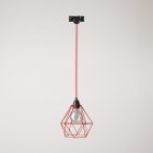 Diamond cage lamp on rail