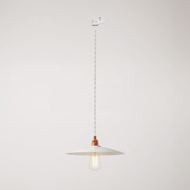 Suspended lamp with ceramic shade Piatto
