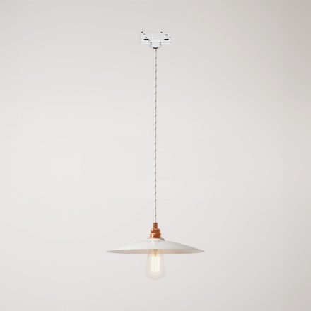 Suspended lamp with ceramic shade Piatto