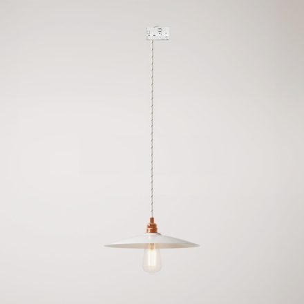 Suspended lamp with ceramic shade Piatto