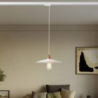 Suspended lamp with ceramic shade Piatto