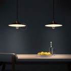 Suspended lamp with textile cable, Swing lampshade and metal details - Made in Italy - Bulb included