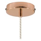 Suspended lamp with textile cable, Swing lampshade and metal details - Made in Italy - Bulb included