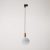 Metal rail-mounted pendant lamp in contrasting design