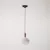 Metal rail-mounted pendant lamp in contrasting design