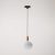 Metal rail-mounted pendant lamp in contrasting design