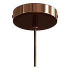 Suspended lamp with textile cable and contrasting metal details - Made in Italy - Bulb included