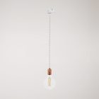 Suspended lamp with knurled aluminum lamp holder for rail