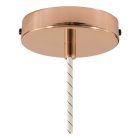 Suspended lamp with textile cable and engraved aluminum lamp holder - Made in Italy - Bulb included