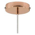 Suspended lamp with textile cable, Swing lampshade and metal details - Made in Italy - Bulb included