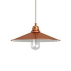 Suspended lamp with textile cable, Swing lampshade and metal details - Made in Italy - Bulb included
