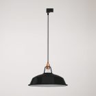 Ceramic pendant lamp for rail, with Harbour lampshade