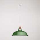 Ceramic pendant lamp for rail, with Harbour lampshade