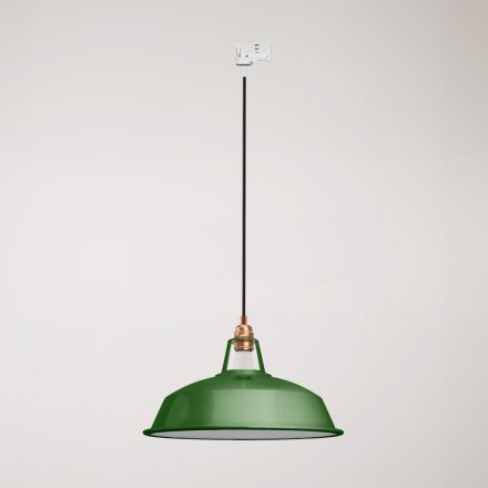 Ceramic pendant lamp for rail, with Harbour lampshade